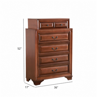 Sunvega Cappuccino Nightstand with Curved Drawer Fronts and Real Wood Veneers