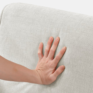 Sunvega Modern Gray Chenille Loveseat with Pocket Coils and Solid Wood Legs