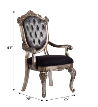 Sunvega Tufted Arm Chair with Padded Seat Cushions and Scrolled Backrest Details