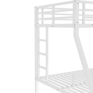 Sunvega Metal Full over Full Bunk Bed for Teens and Adults with Noise Reduction and Storage