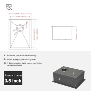 Sunvega 32x19 Inch Undermount Kitchen Sink with Superior Drainage and Soundproofing