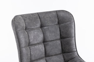 Sunvega Mid-Century Modern Tufted Diamond Pattern Upholstered Swivel Dining Chair