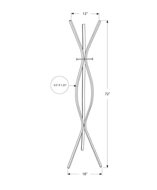 Sunvega Freestanding Black Metal Coat Rack with 3 Hooks for Entryway