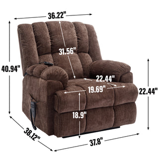 Sunvega Dual Motor Lift Recliner Chair with Massage Lumbar Heat and Power Remote