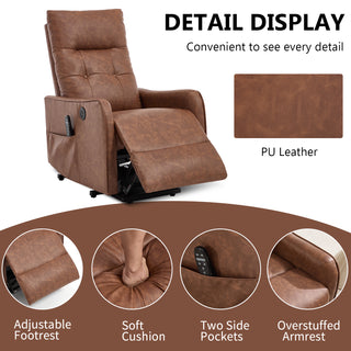 Sunvega Single Motor Power Lift Recliner Chair with Massage and Heat for Elderly