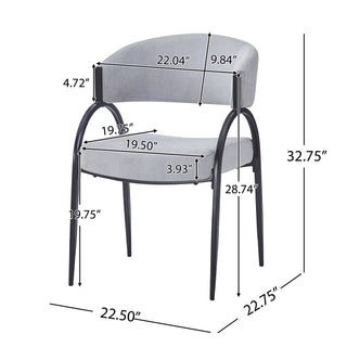 Sunvega Modern Upholstered Dining Chairs With Sturdy Metal Legs Set of 2