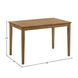 Sunvega Weathered Oak Finish 5PC Pack Dining Set with Padded Seat Cushions