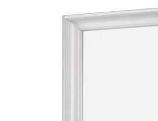Sunvega Sand Colored Beveled Glass Poster Mirror with Metal Accents