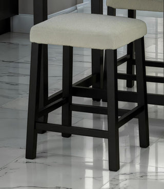 Sunvega Transitional 3pc Dining Set with Gloss Table Top and Storage Shelves