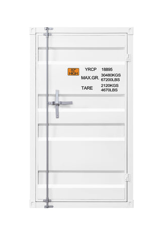 Sunvega Gunmetal 1-Door Chest with Container Lock and Metal Shelves