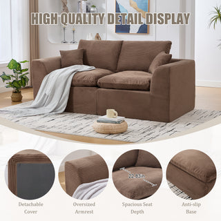 Sunvega Modular Cloud Couch Sofa with Removable Cushion Covers for Living Room