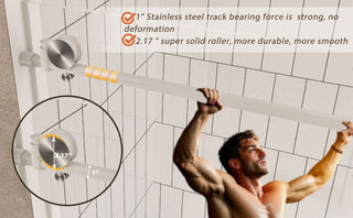 Sunvega Frameless Shower Door with Explosion Proof Film and Stainless Steel Handle