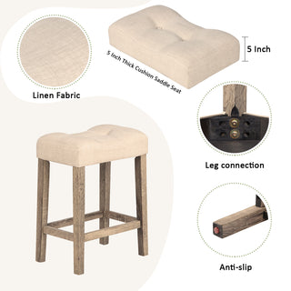 Sunvega 4 Piece Bar Table Set with USB Outlets and Padded Stools for Living Room