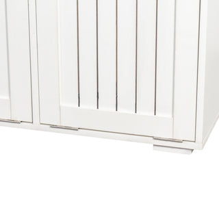 Sunvega Laundry Cabinet with 2 Removable Liner Bags for Easy Sorting and Storage