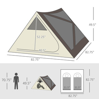 Sunvega Automatic Instant Pop Up Camping Tent Waterproof with Rainfly for 2-3 People