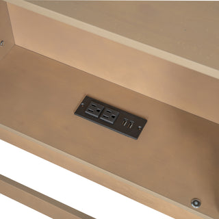 Sunvega White Wood Twin XL Floor Bed with Storage Cabinets and USB Charging Ports