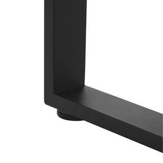 Sunvega 59" Modern Black MDF Bench with Metal Legs for Entryway and Bedroom
