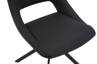 Sunvega Modern PU Leather Swivel Dining Chairs Set of 2 with Auto-Return and High Back