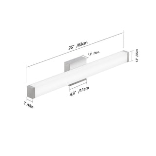 Sunvega 41 Inch LED Vanity Light Bar with Matte Black Finish for Bathroom Mirror