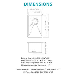 Sunvega 32x19 Inch Undermount Kitchen Sink with Superior Drainage and Soundproofing