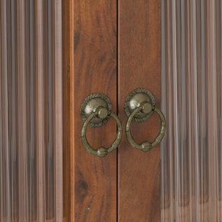 Sunvega Vintage Double Door Wall Cabinet with Three Removable Storage Shelves and Towel Rack