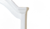 Sunvega Estrella White Finish Pine Wood Nightstand with 3 Drawers
