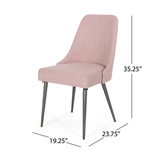 Sunvega Modern Upholstered Dining Chairs with Sturdy Metal Legs Set of 2
