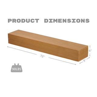 Sunvega Fir Wood Wall Mounted Fireplace Mantel Shelf with Flat Surface for Home Decor