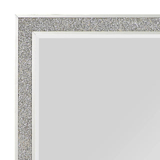 Sunvega Mirrored and Champagne Finish Nightstand with Two Spacious Storage Drawers
