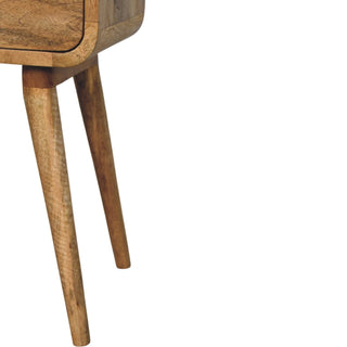 Sunvega Mini Oak-ish Nightstand with Nordic Legs and Single Drawer