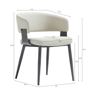 Sunvega Modern Dining Chair with Plush Foam-Filled Seat and Textured Leatherette