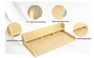 Sunvega Waterproof MDF Washer Dryer Countertop with Non-slip Pads and High Edge
