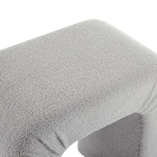 Sunvega Grey Loop Pile Fabric Inverted U-Shape Stool Set of 2 for Dining