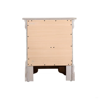 Sunvega Elegant Silver Champagne Nightstand with Two Drawers for Essential Storage