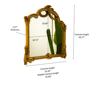 Sunvega Sunburst-Shaped PU Art Decorative Wall Mirror for Bathroom Bedroom