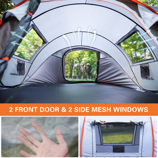 Sunvega Pop Up Boat Tent for 4-6 Persons with White and Brown Color