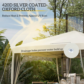 Sunvega Pop Up Canopy Tent with Netting for Instant Shade and Outdoor Gatherings