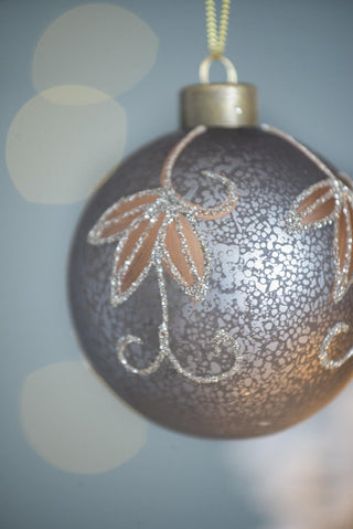 Sunvega Glass Glitter Painted Christmas Ball Ornaments Set of 12 for Holiday Decor