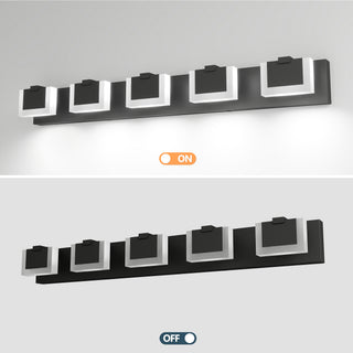 Sunvega Modern Black LED Vanity Light Fixtures with Up and Down Lighting
