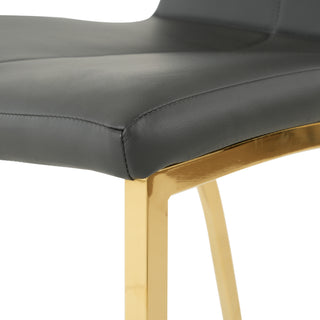 Sunvega Modern PU Upholstered Dining Chair with Electroplated Metal Legs Set of 4