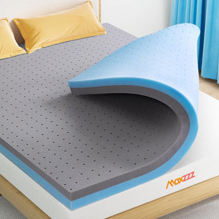 Sunvega 3 Inch King Cooling Gel and Bamboo Charcoal Memory Foam Mattress Topper