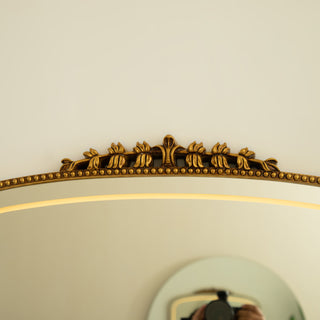 Sunvega Sunburst-Shaped PU Art Decorative Wall Mirror for Bathroom Bedroom
