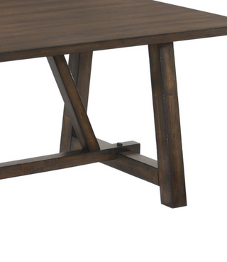 Sunvega Kaelyn Dark Oak Finish Rectangular Dining Table with Trestle Base