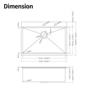 Sunvega 16 Gauge Stainless Steel Kitchen Sink with Integrated Workstation Ledge