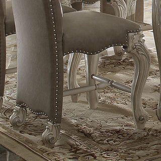 Sunvega Brown and Bone White Padded Counter Height Chair Set of 2