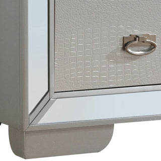 Sunvega Stylish Silver Champagne Storage Dresser with Spacious Drawers for Modern Decor