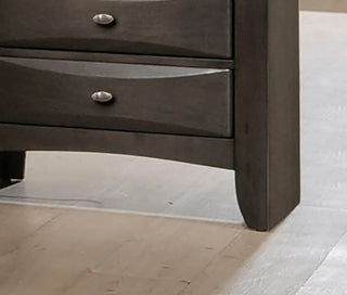 Sunvega Cherry Solid Wood Contemporary Nightstand with 2-Drawers and Nickel Knob Pulls