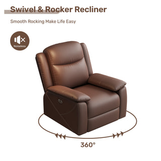 Sunvega Oversized Electric Recliner Chair with USB Charging Port and Overstuffed Cushion