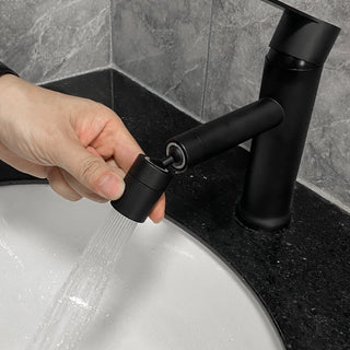 Sunvega Single Handle Bathroom Sink Faucet with 360 Rotating Aerator and Pop Up Drain
