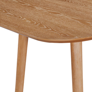Sunvega Mid-Century Modern Faux Wood Dining Table with Tapered Splayed Legs